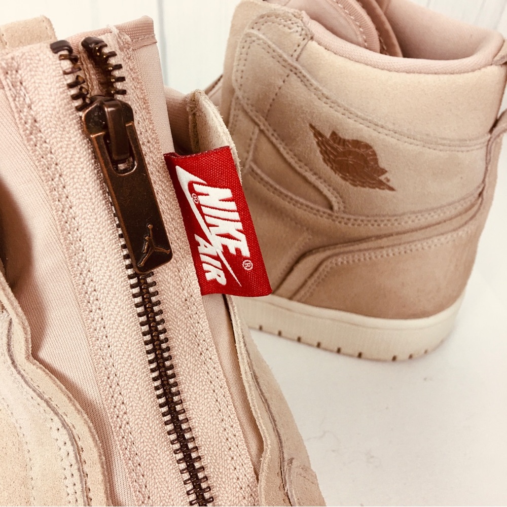 Rare Air Jordan 1 Retro High Zip in Particle Beige Suede Nike Women's